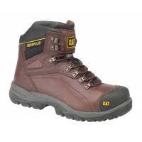 CAT Diagnostic Brown Safety Boots With Steel Toe Caps